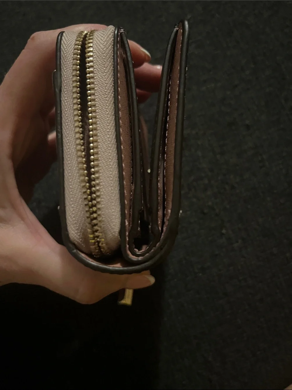 kate spade Two-Tone Zip Wallet - Blush & Black